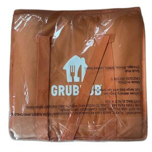 BNIP GrubHub Orange Extra Large Insulated Carrier Starter Tote Bag Cooler